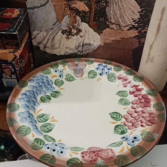 Modigliani Handpainted Italian Harvest Ceramic Serving Platter 16",Nice🍾🧀 - Picture 3 of 13